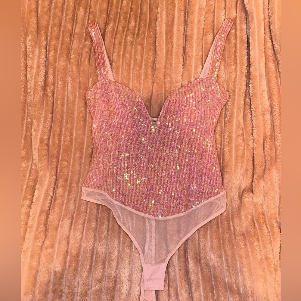 Free People Sequin Bodysuit